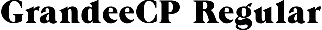 GrandeeCP Regular font - GrandeeCP.otf