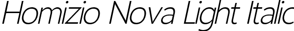 Homizio Nova Light Italic font - light italic.ttf