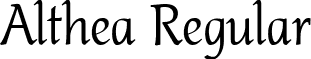 Althea Regular font - Althea-Regular.ttf