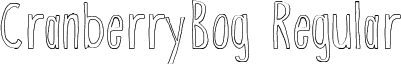 CranberryBog Regular font - BSD Cranberry Bog.ttf