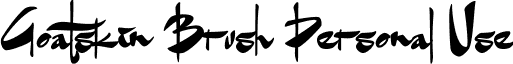 Goatskin Brush Personal Use font - GoatskinBrush_PersonalUse.ttf