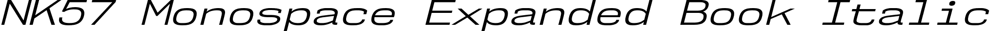 NK57 Monospace Expanded Book Italic font - nk57-monospace-ex-bk-it.ttf