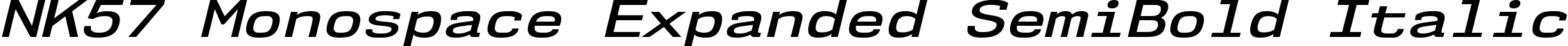 NK57 Monospace Expanded SemiBold Italic font - nk57-monospace-ex-sb-it.ttf