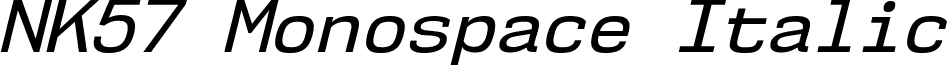 NK57 Monospace Italic font - nk57-monospace-no-rg-it.ttf