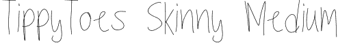 TippyToes Skinny Medium font - TippyToes Skinny.ttf