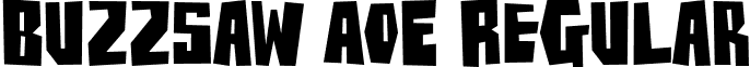 BuzzSaw AOE Regular font - BuzzSawAOE.ttf