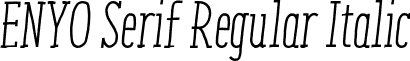 ENYO Serif Regular Italic font - ENYO_Serif_regular_italic.otf