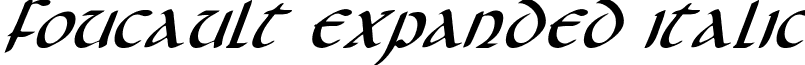 Foucault Expanded Italic font - foucaultei.ttf