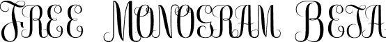 Free Monogram Beta font - FreeMonogram_Beta_0.5.otf