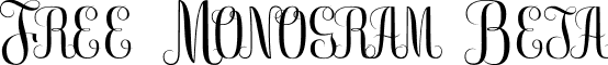 Free Monogram Beta font - FreeMonogram_Beta_0.5.ttf