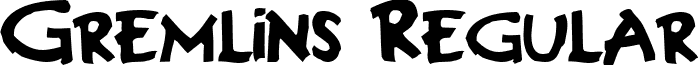 Gremlins Regular font - GREMLINS.TTF