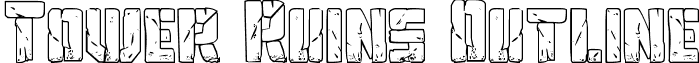 Tower Ruins Outline font - towerruinsout.ttf