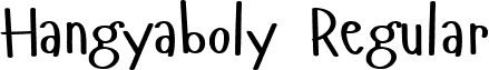Hangyaboly Regular font - Hangyaboly.ttf