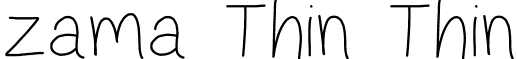 zama Thin Thin font - zama Thin.ttf