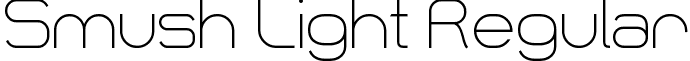 Smush Light Regular font - smush light_demo.otf