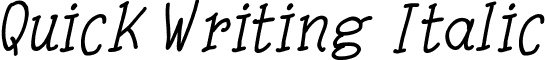 Quick Writing Italic font - Quick Writing Italic.ttf