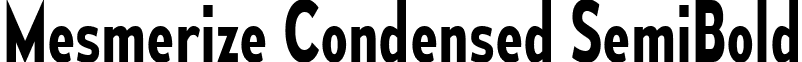 Mesmerize Condensed SemiBold font - mesmerize-cd-sb.ttf