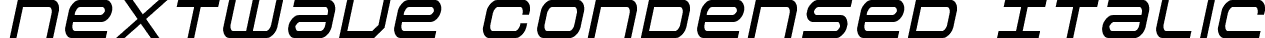 Nextwave Condensed Italic font - nextwavecondital.ttf