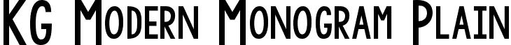KG Modern Monogram Plain font - KGModernMonogramPlain.ttf