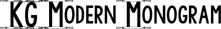 KG Modern Monogram font - KGModernMonogram.ttf