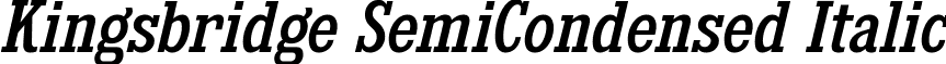 Kingsbridge SemiCondensed Italic font - kingsbridge sc rg it.ttf