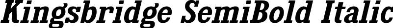 Kingsbridge SemiBold Italic font - kingsbridge sb it.ttf