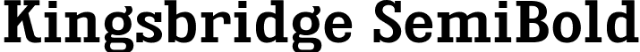 Kingsbridge SemiBold font - kingsbridge sb.ttf