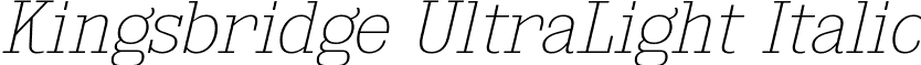 Kingsbridge UltraLight Italic font - kingsbridge ul it.ttf
