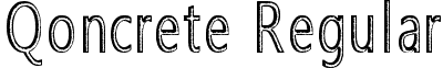 Qoncrete Regular font - Qoncrete.ttf