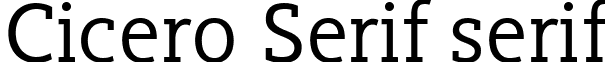 Cicero Serif serif font - CiceroSerif.ttf