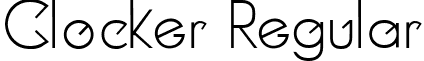 Clocker Regular font - Clocker Regular.ttf