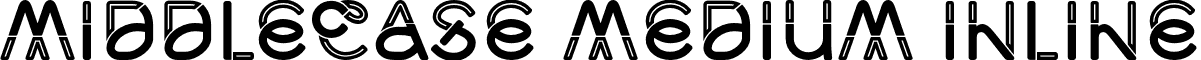 Middlecase Medium Inline font - MidCase MedLine.otf