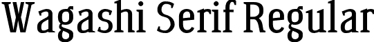 Wagashi Serif Regular font - WagashiSerif_Beta1.otf