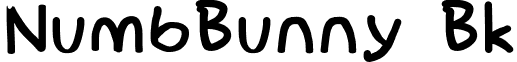 NumbBunny Bk font - NumbBunnyBk.otf