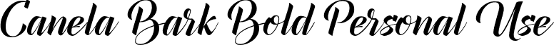 Canela Bark Bold Personal Use font - CanelaBarkBoldPersonal.ttf
