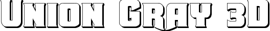 Union Gray 3D font - uniongray3d.ttf