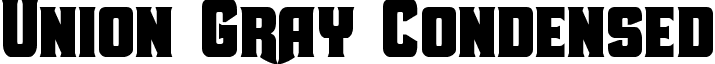 Union Gray Condensed font - uniongraycond.ttf