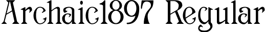 Archaic1897 Regular font - Archaic1897.ttf