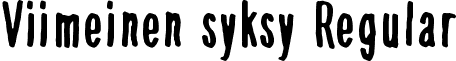 Viimeinen syksy Regular font - Viimeinen syksy.ttf