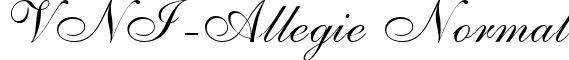 VNI-Allegie Normal font - vni.common.VALLERGO.ttf