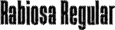 Rabiosa Regular font - Rabiosa-ffp.ttf