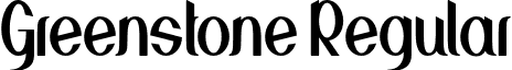 Greenstone Regular font - Greenstone.otf