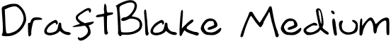 DraftBlake Medium font - DraftBlake.ttf