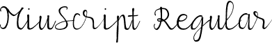 MiuScript Regular font - MiuScript.otf