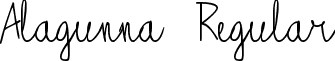 Alagunna Regular font - Alagunna.ttf