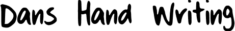 Dans Hand Writing font - DansHandWriting.ttf