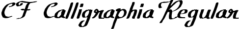 CF Calligraphia Regular font - CFCalligraphia-Regular.ttf