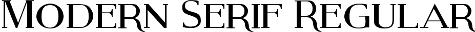 Modern Serif Regular font - Modern Serif.ttf