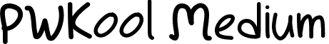 PWKool Medium font - PWKool.ttf