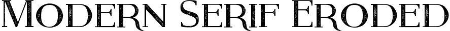 Modern Serif Eroded font - Modern Serif Eroded.ttf